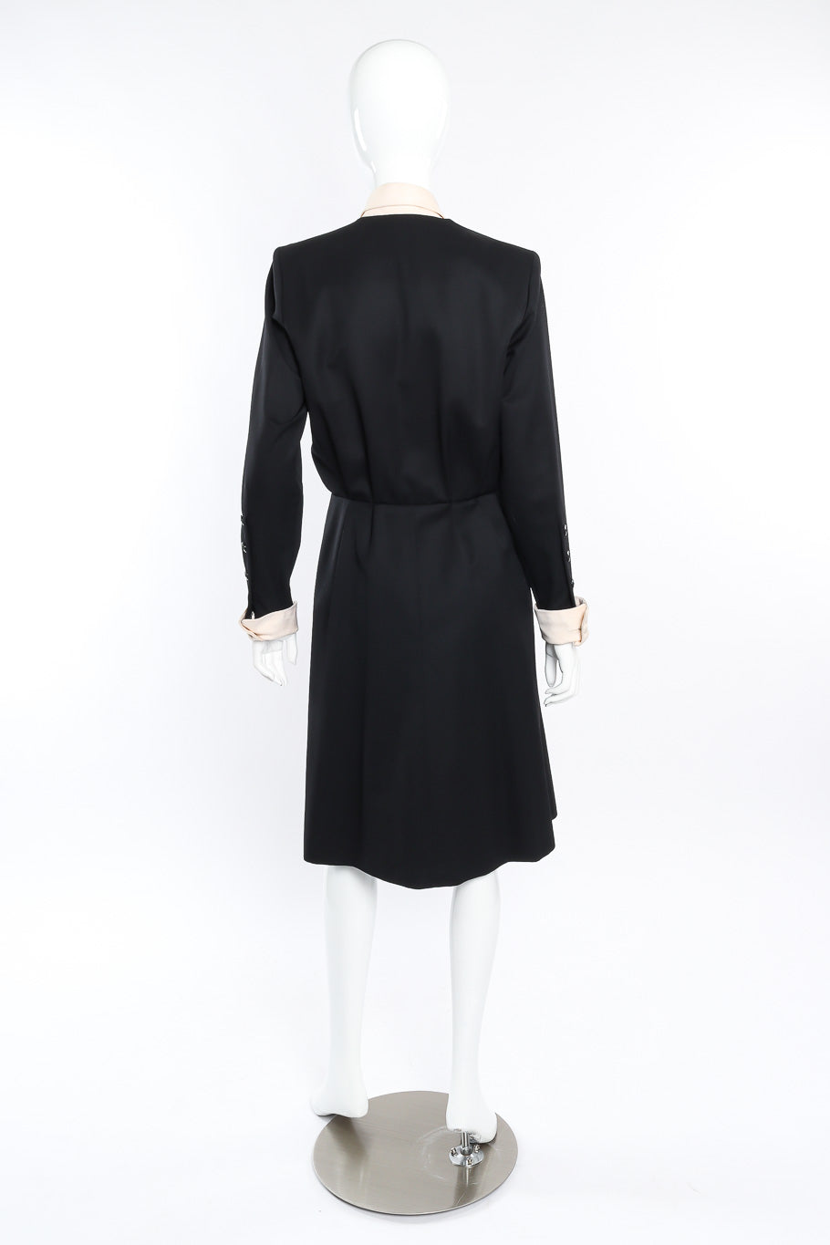 Vintage Yves Saint Laurent Collared Blazer Dress back view on mannequin @Recessla