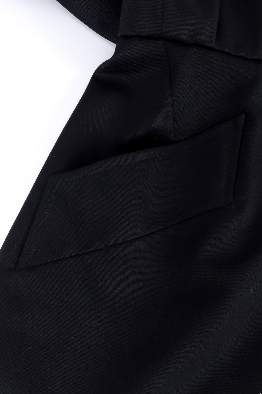 Vintage Yves Saint Laurent Collared Blazer Dress welt pocket closeup @Recessla