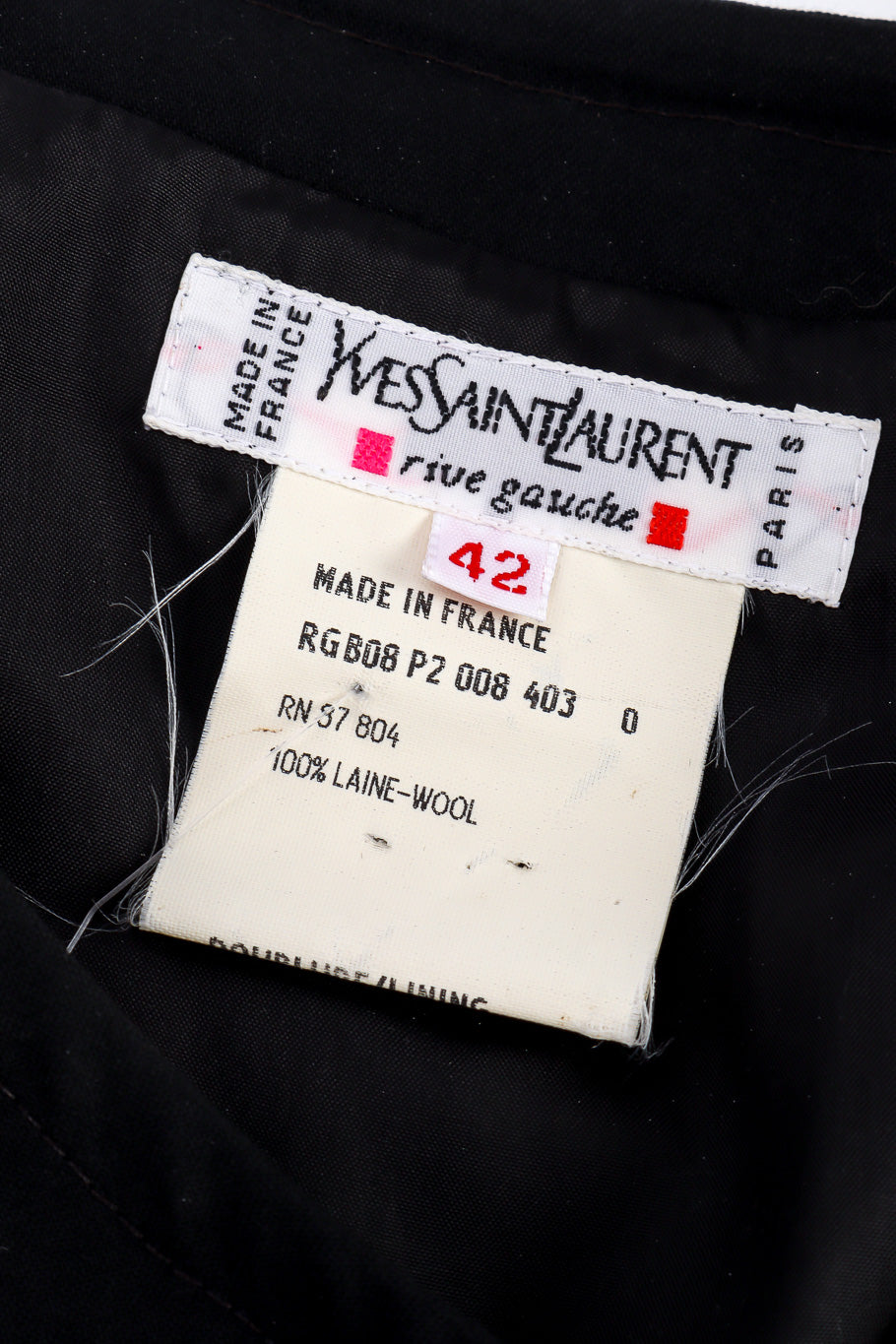 Wool pantsuit by Yves Saint Laurent Rive Gauche label @recessla