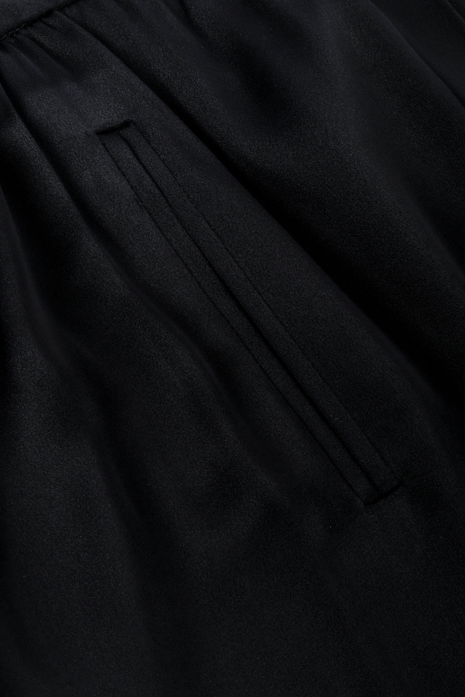 Vintage Yves Saint Laurent Wrap Midi Skirt welt pocket closeup @recessla