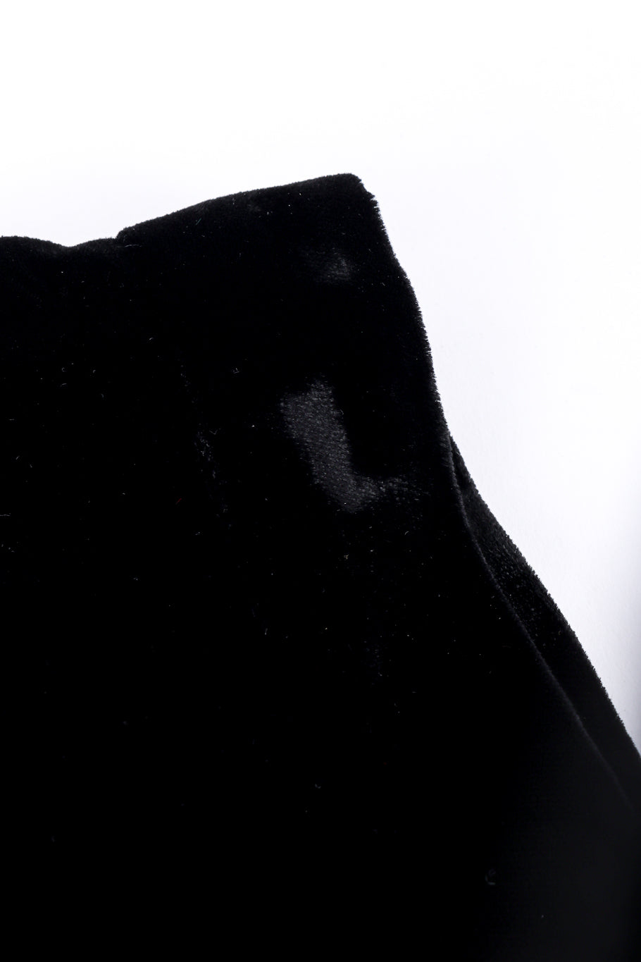 Vintage Saint Laurent Rive Gauche Velvet Bubble Hem Skirt hanger mark closeup @recessla