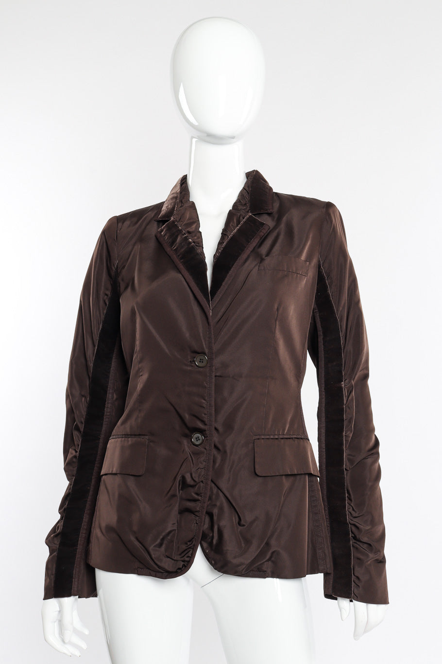 Silk velvet jacket by Yves Saint Laurent on mannequin @recessla