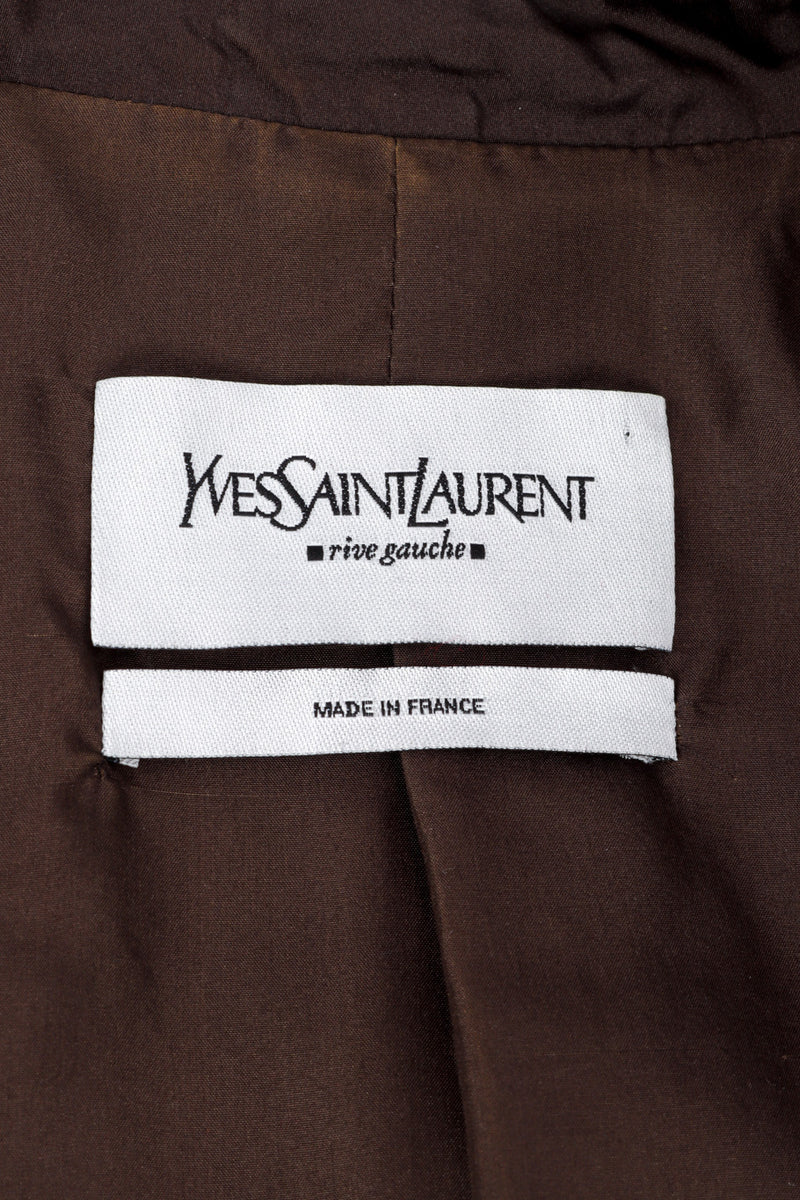 Silk velvet jacket by Yves Saint Laurent label  @recessla