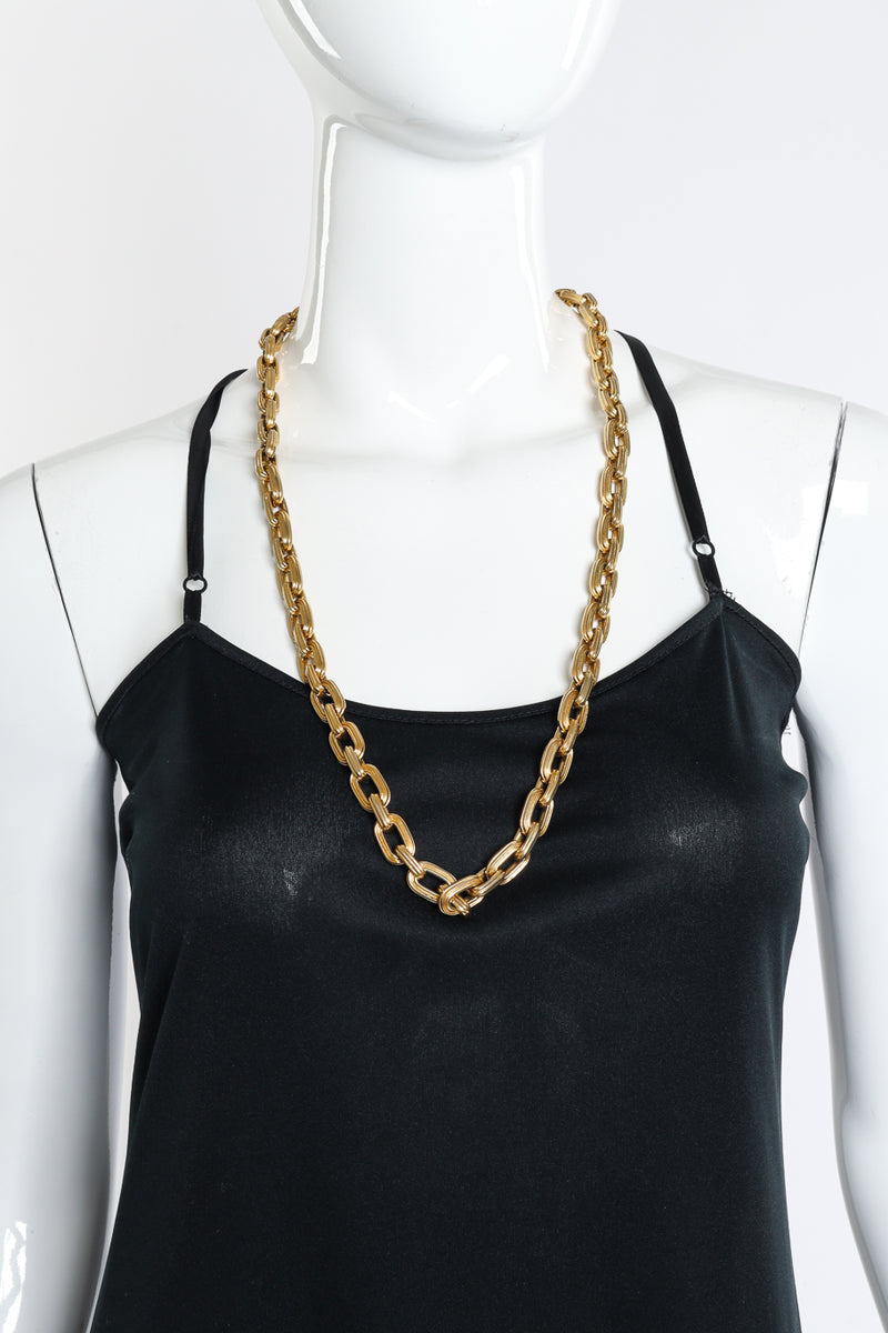Vintage Yves Saint Laurent Cable Link Necklace on mannequin @recess la
