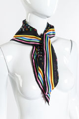 Rainbow Logo Scarf by Louis Vuitton tied on mannequin neck @recessla