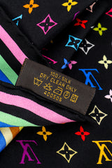 Rainbow Logo Scarf by Louis Vuitton tag back @recessla