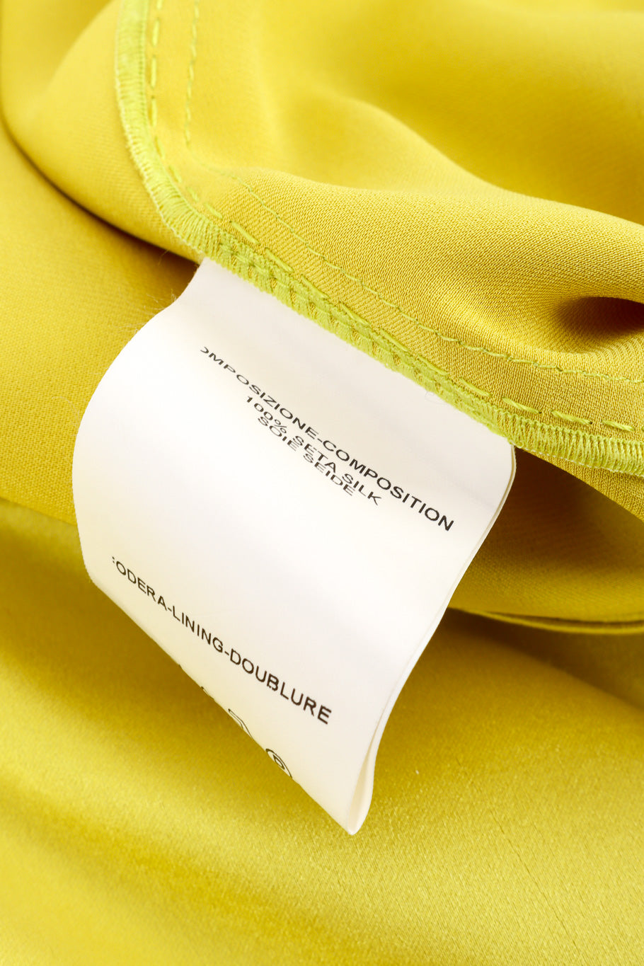 Ruffle hem skirt by Yves Saint Laurent fabric tag front @recessla