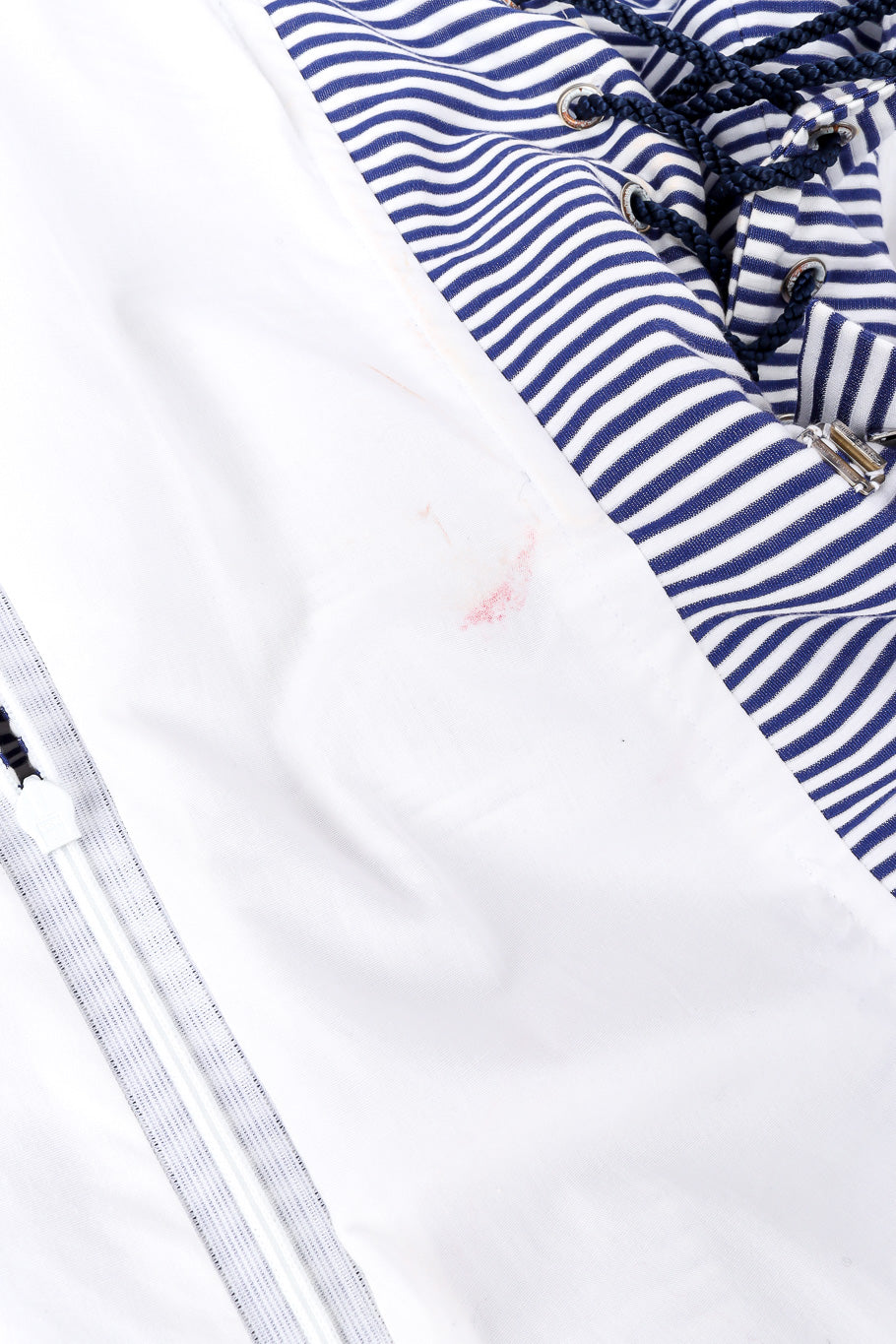 Vintage Yves Saint Laurent Sailor Stripe Corset Dress stain in lining @recessla