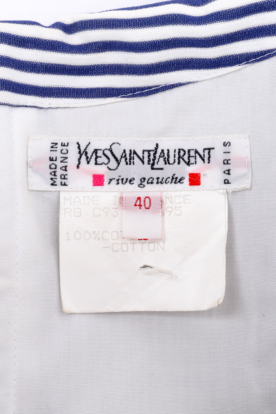 Vintage Yves Saint Laurent  Sailor Stripe Corset Dress label @recessla