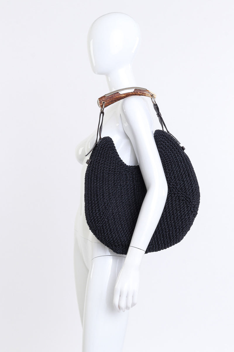 Woven Mombasa bag by Yves Saint Laurent on mannequin @ recess LA