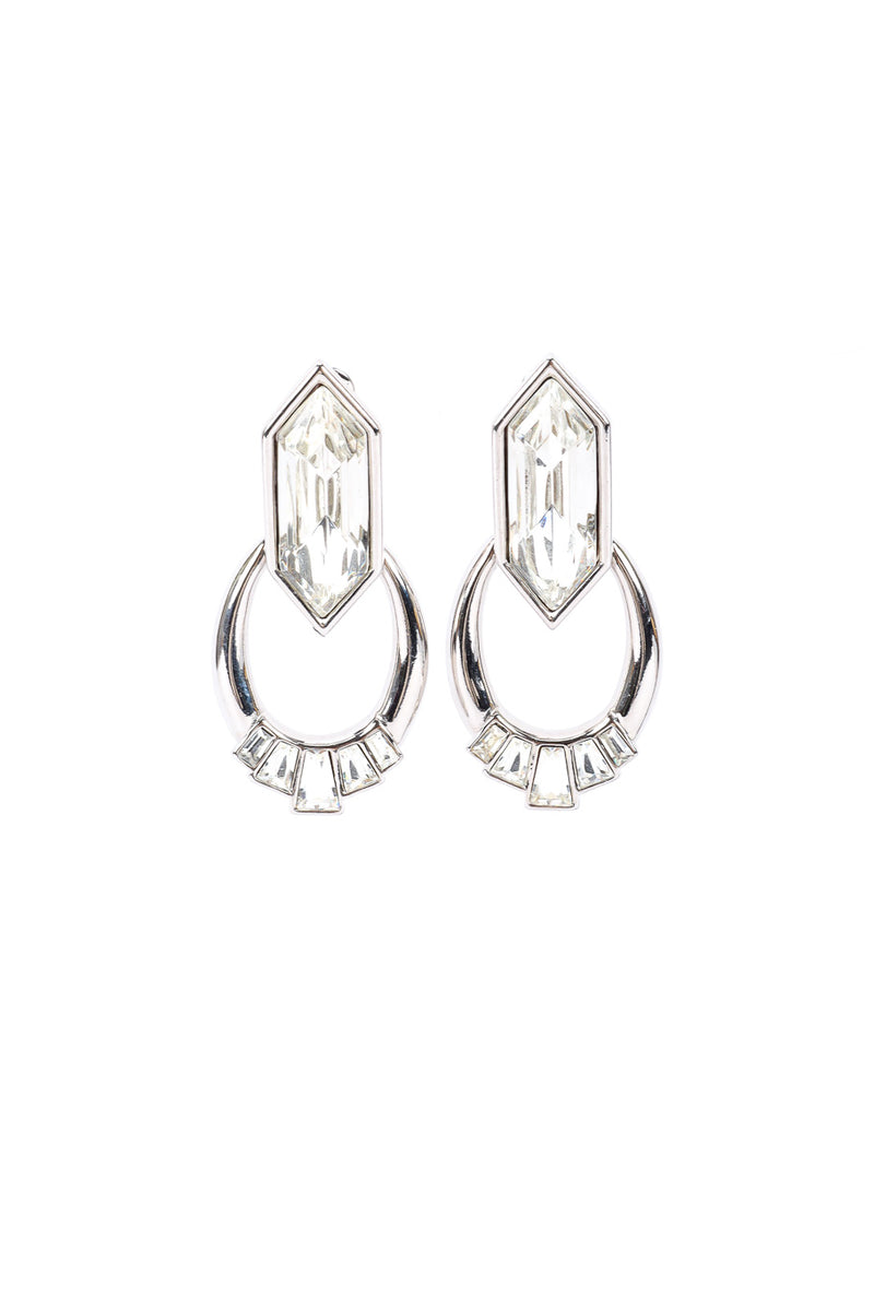 Vintage Yves Saint Laurent Crystal Hoop Drop Earrings – Recess