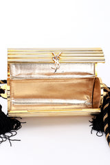 YSL "Opium" Gold Tassel Minaudière open @RECESS LA