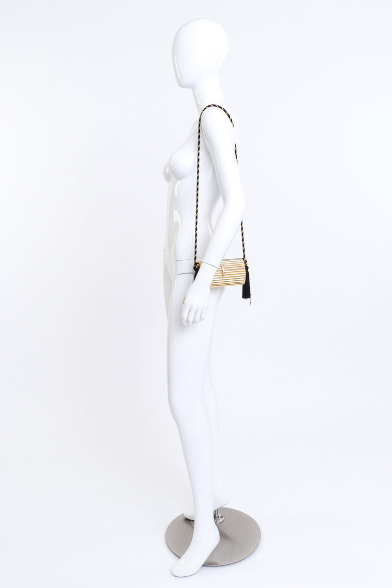 YSL "Opium" Gold Tassel Minaudière on mannequin @RECESS LA
