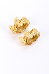 Vintage YSL Ribbed Demi Hoop Earrings back post unhinged @recessla