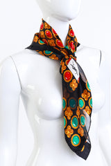 YSL Foulard & Gemstone Striped Silk Scarf on mannequin @RECESS LA