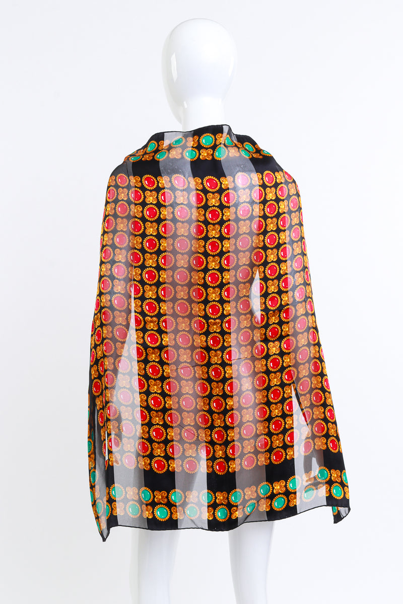 YSL Foulard & Gemstone Striped Silk Scarf on mannequin @RECESS LA