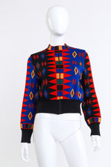 Vintage Yves Saint Laurent Encore Geo Knit Wool Sweater front on mannequin @recess la