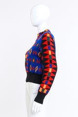 Vintage Yves Saint Laurent Encore Geo Knit Wool Sweater side on mannequin @recess la