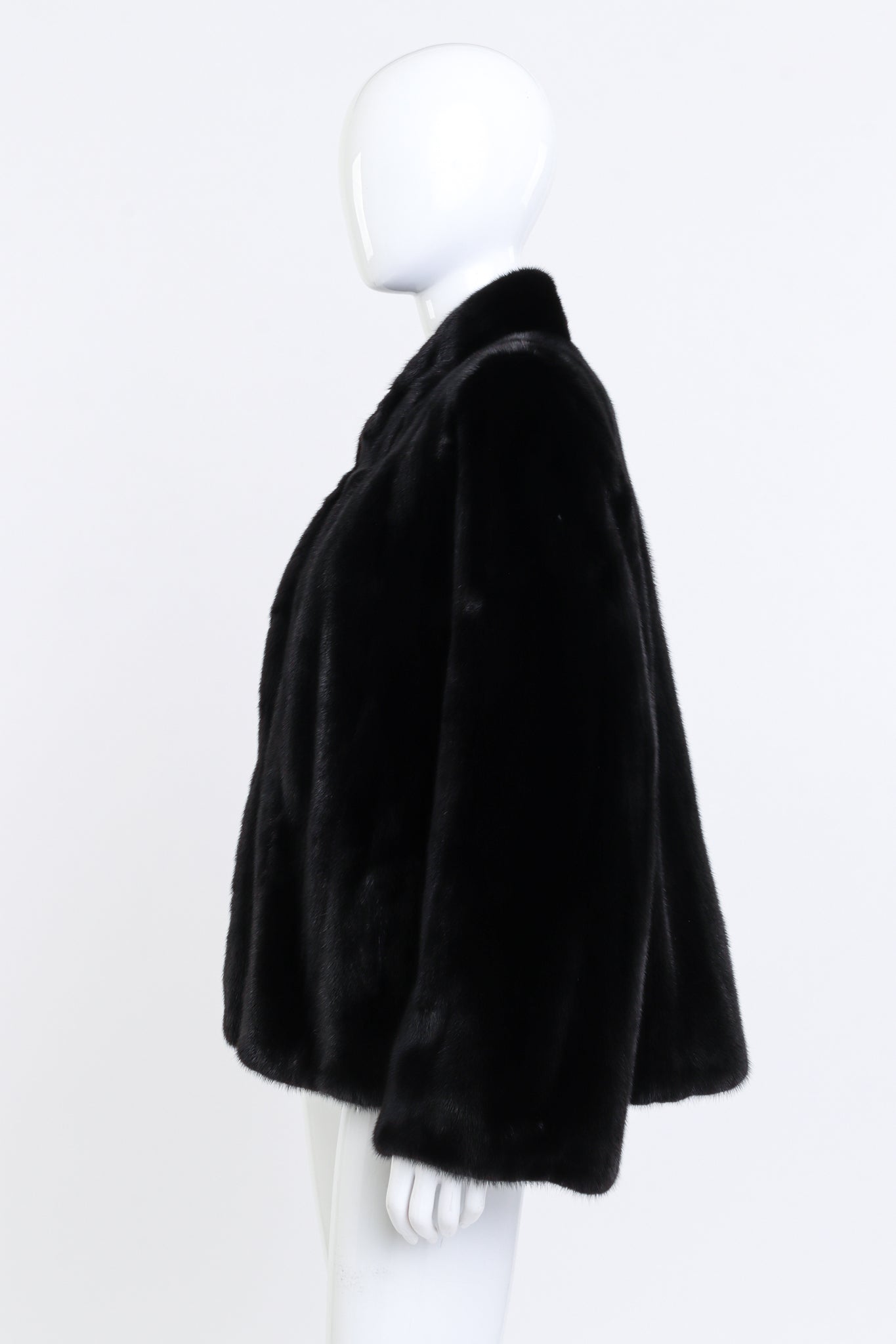 Zac Posen Mink Fur Jacket side on mannequin @recess la