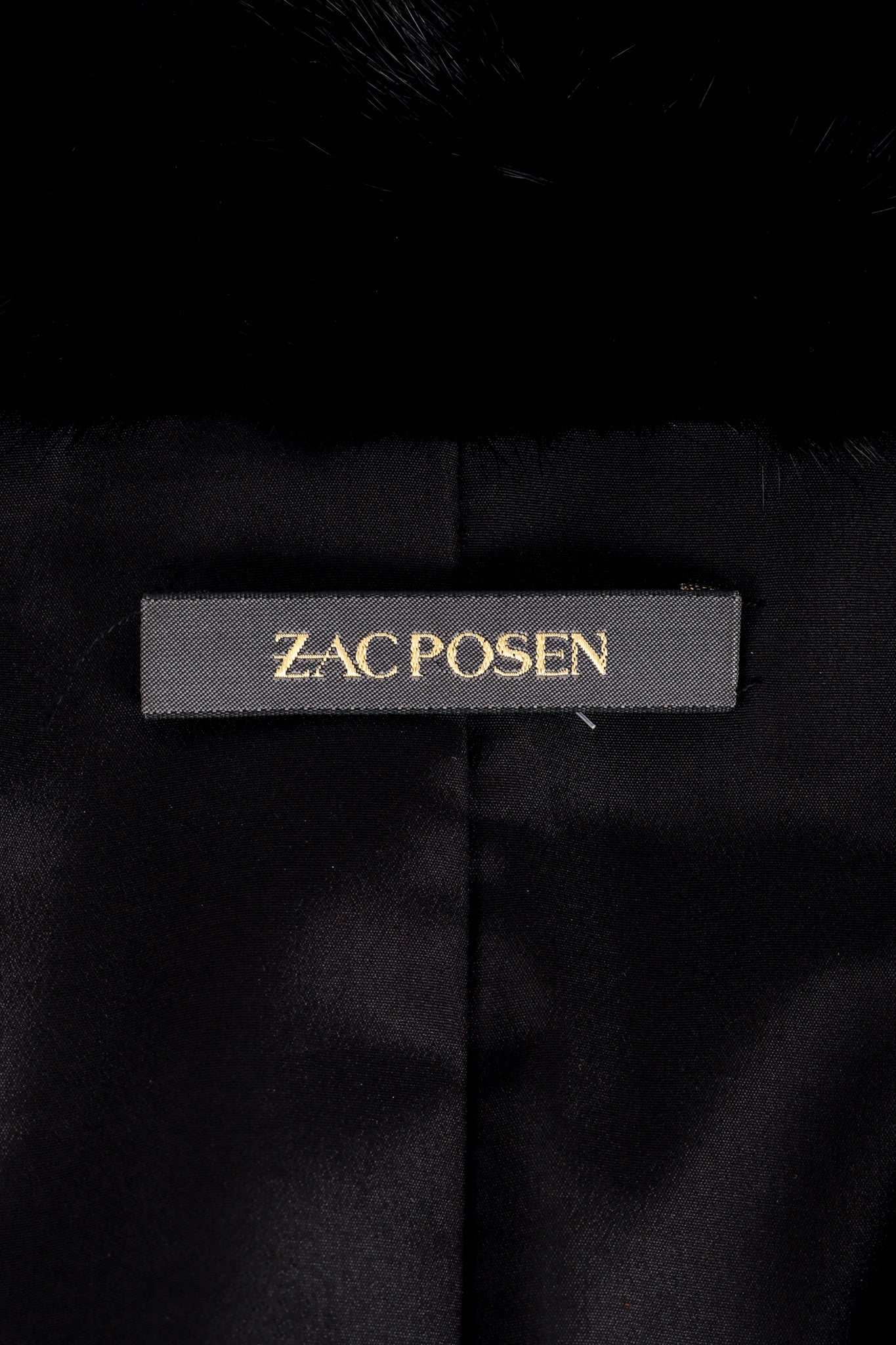 Zac Posen Mink Fur Jacket label @recess la