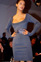 Knit Bodycon Dress by Alaia on model on 1990 runway