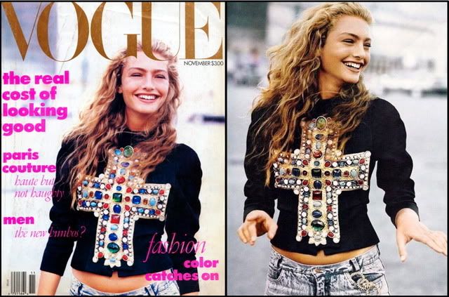 November 1988 Vogue issue featuring the debut of the Lacroix cross @RECESS LA