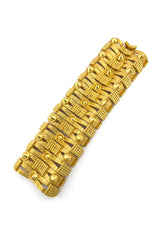 Vintage Articulated Spike Cuff Bracelet front extended @recess la