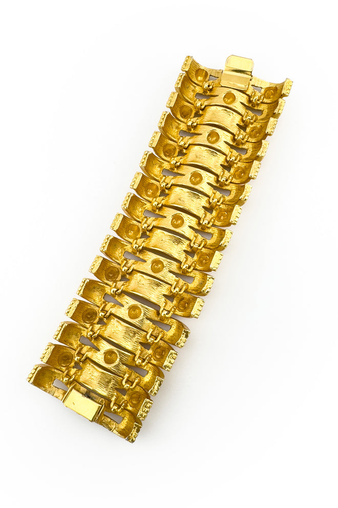 Vintage Articulated Spike Cuff Bracelet back extended @recess la