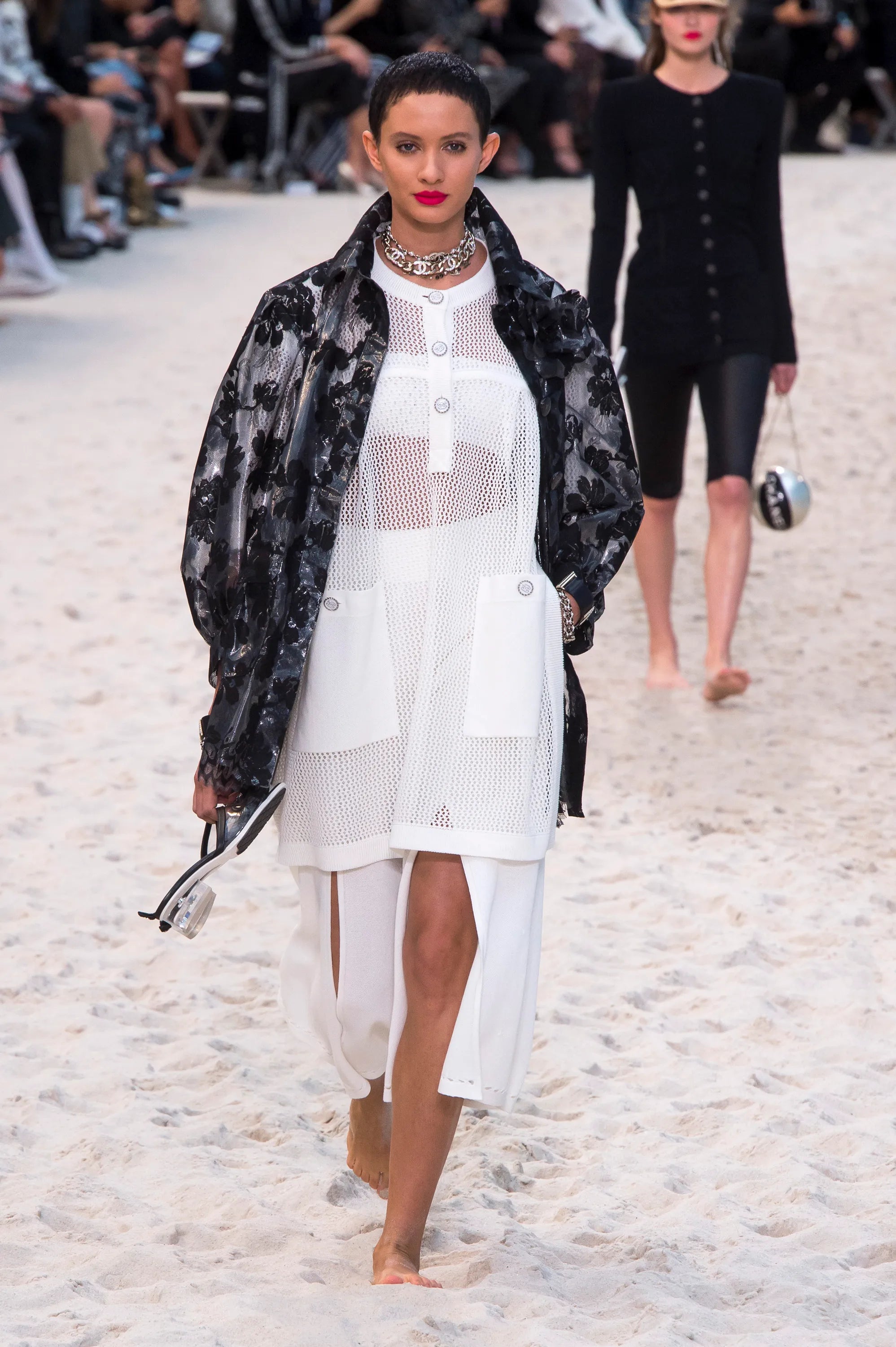 Chanel 2019P Wide Leg Culottes as seen on runway in white @RECESS LA 