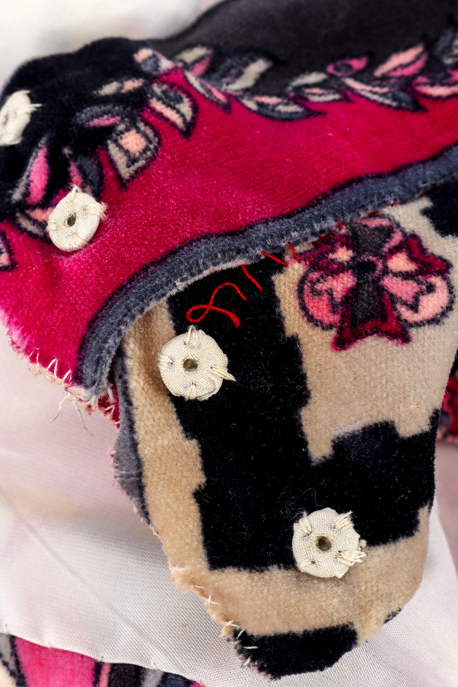 Vintage Emilio Pucci Velvet Mod Mini Dress closeup of snaps @recessla
