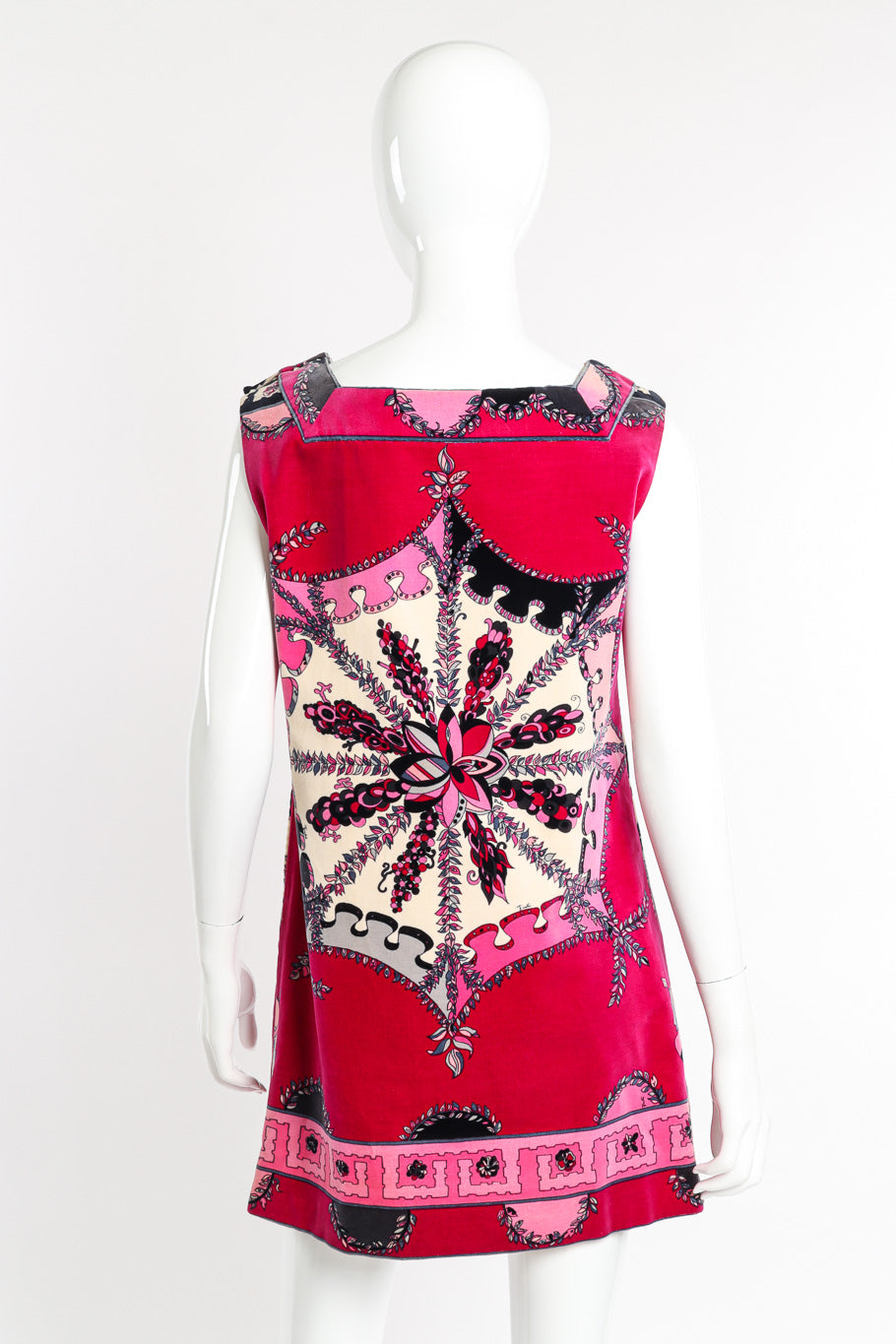 Vintage Emilio Pucci Velvet Mod Mini Dress back on mannequin @recessla
