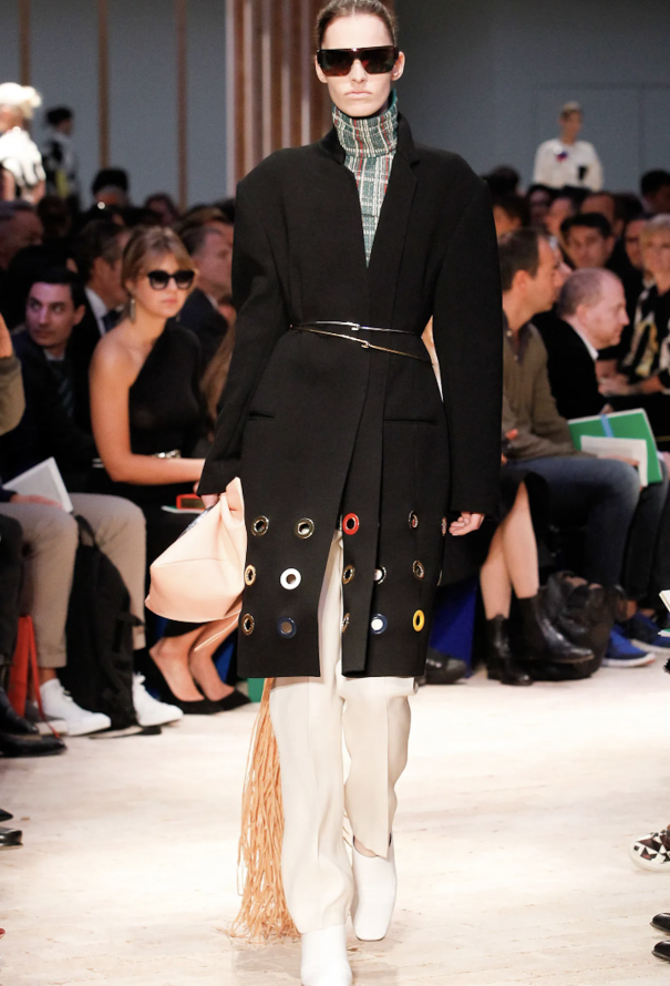 2014 S/S Eyelet Coat by Céline on model on runway  @recessla