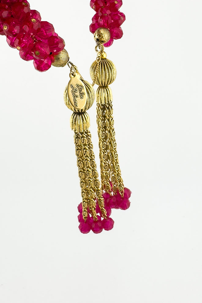 Vintage Julie Rubano Beaded Pom Tassel Bracelet I fringe @recess la