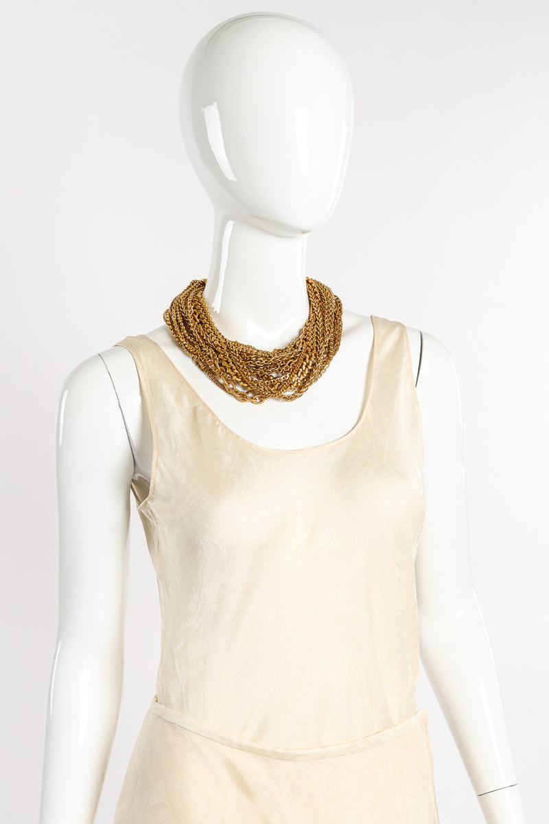 Layered chain statement necklace on mannequin @recessla
