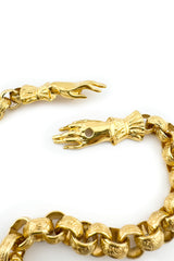 Vintage Kenneth Jay Lane Rolo Link Double Hand Belt clasp detail @recess la