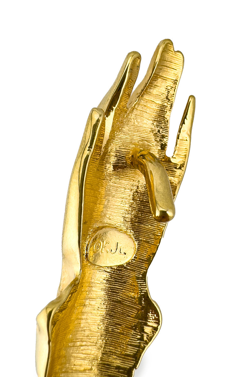 Vintage Kenneth Jay Lane Rolo Link Double Hand Belt cartouche @recess la