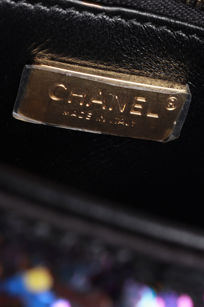 Chanel Logo Sequin Flap Bag signature @recess la