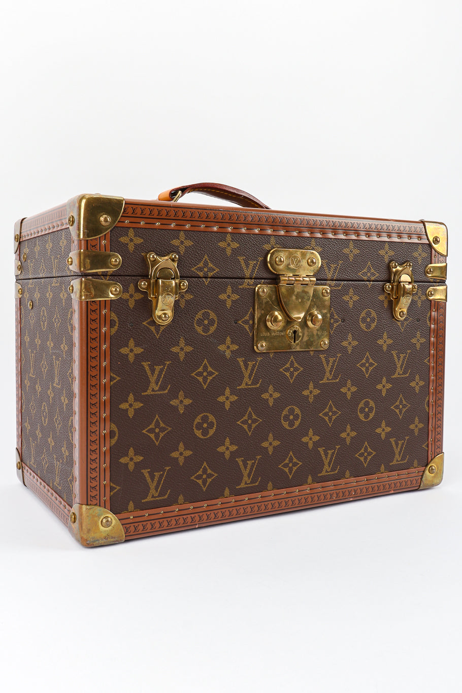 Vintage Louis Vuitton Classic Monogram Vanity Case front view @Recessla