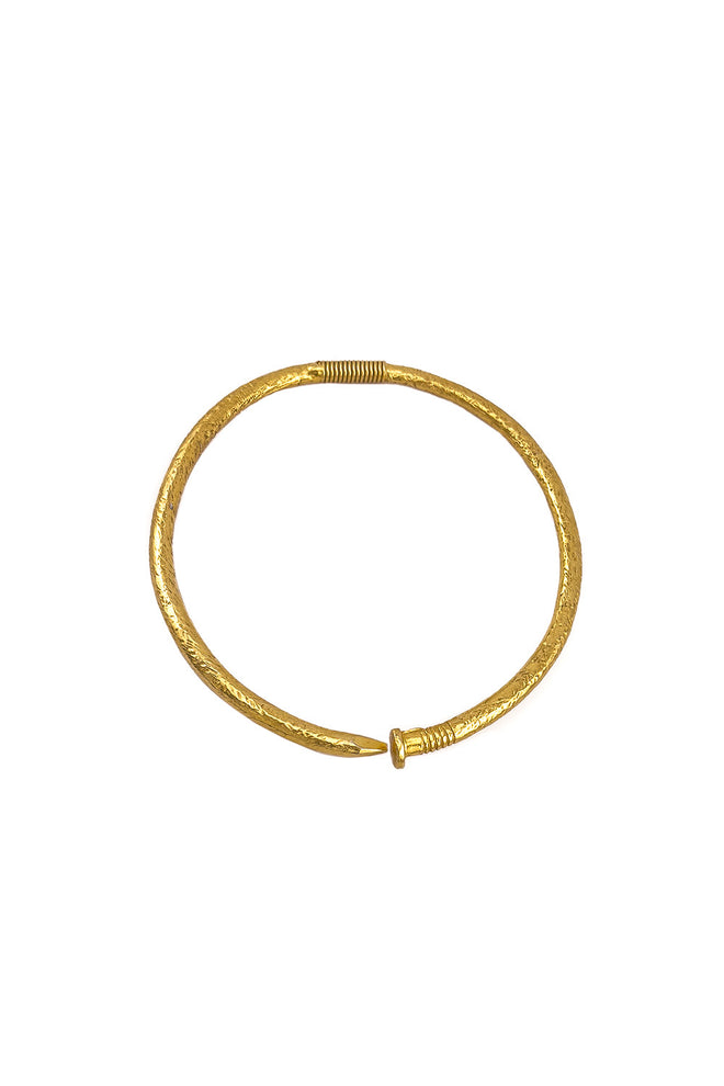 Vintage Kenneth Jay Lane Hammered Nail Collar Necklace @recess la