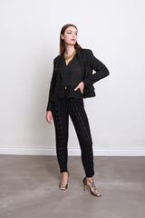 Emanuel Ungaro Pinstripe Blazer & Waistcoat Set model @RECESS LA