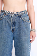 Taxco Sterling Silver Navarrete Chain Belt on model @RECESS LA