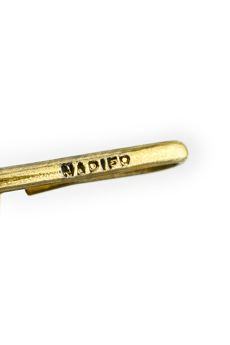 Vintage Napier Hammered Bib Plate Necklace signature @recess la