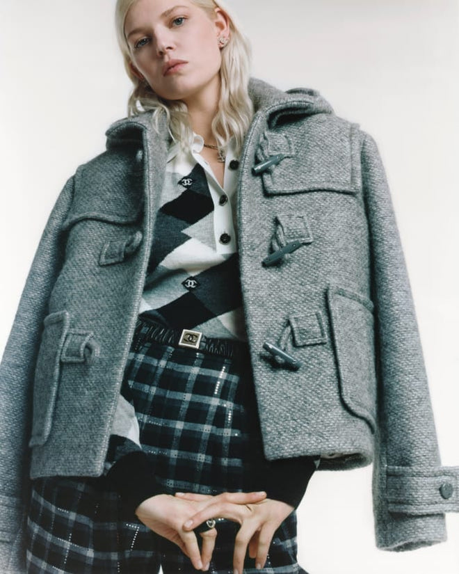 2021 Pre-Fall Wool Toggle Jacket by Chanel photoshoot 