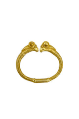 Ribbed Double Rams Head Bracelet by Kenneth Lane @ Recess LA