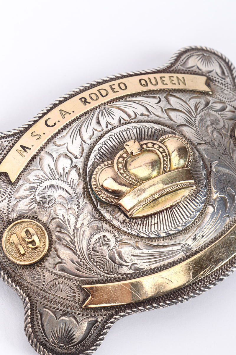 Vintage Nelson Silvia Rodeo Queen Belt Buckle Recess