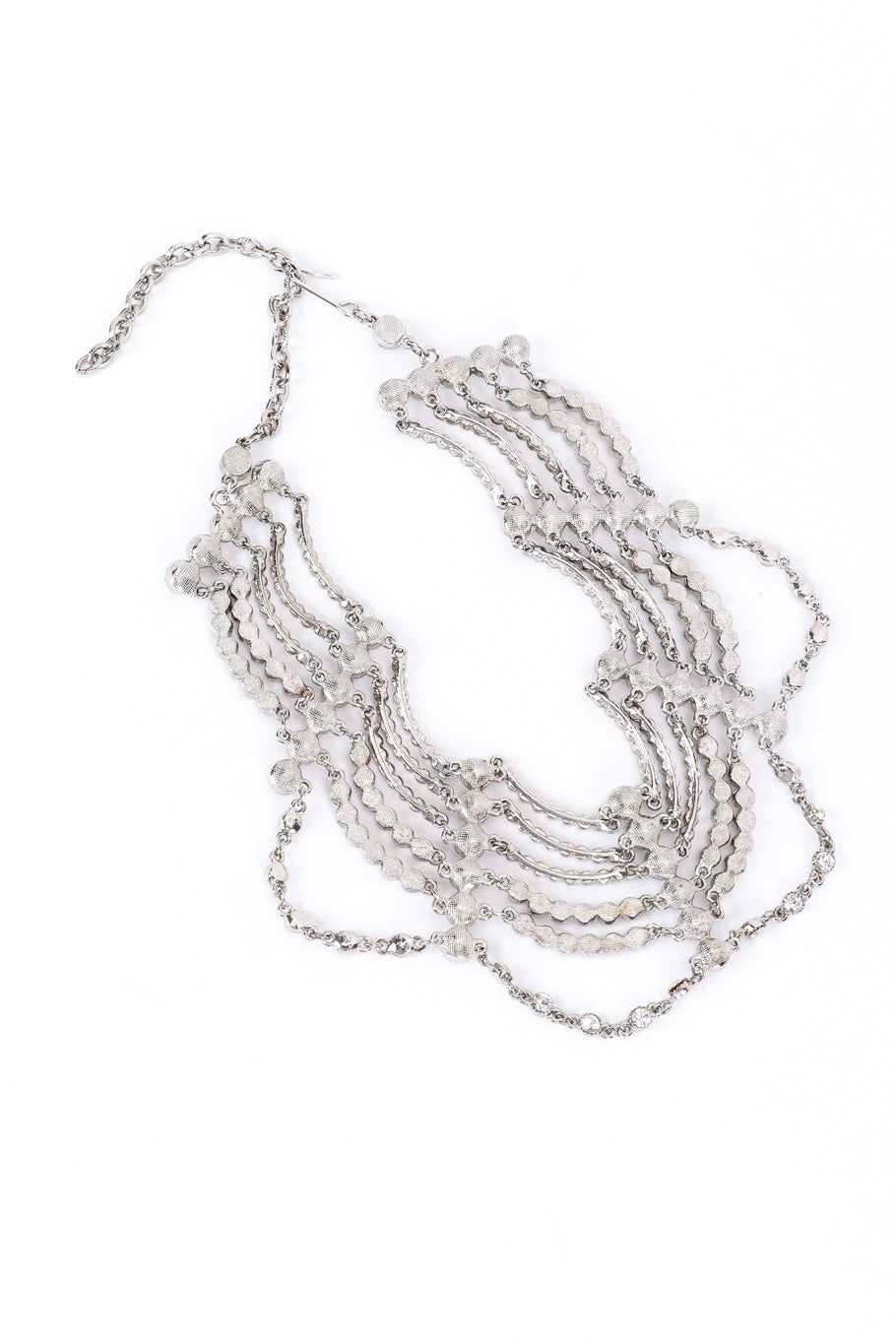 Vintage Tiered Crystal Collar Necklace back @recessla