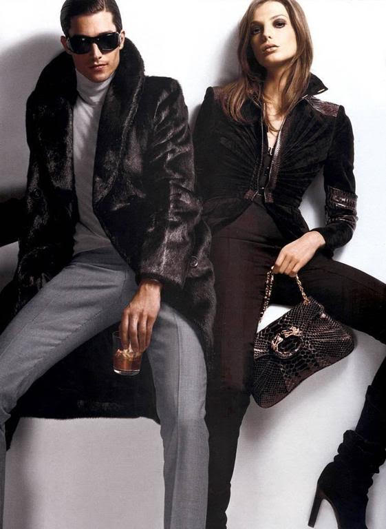 2004 F/W Suede Python Darted Jacket by Gucci on model in print ad @recessla