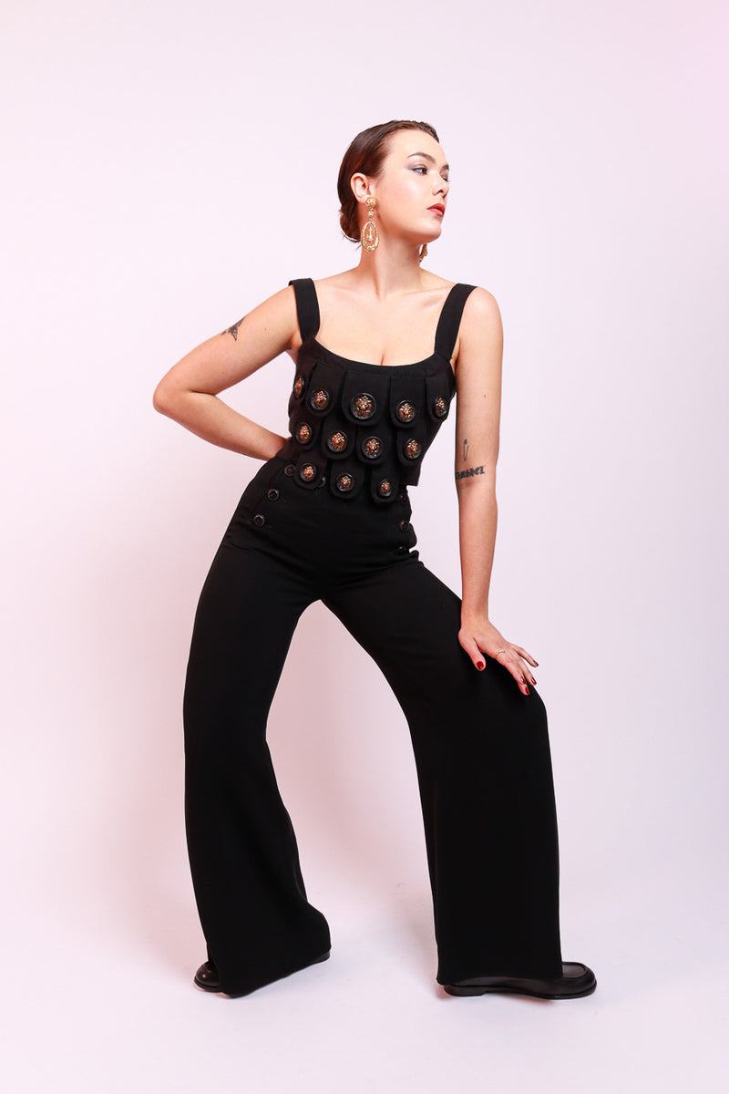 JPG Wide Leg Sailor Pant on model @RECESS LA