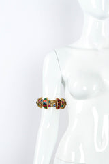 Vintage Chunky Jeweled Baroque Armband on mannequin front arm @ Recess LA