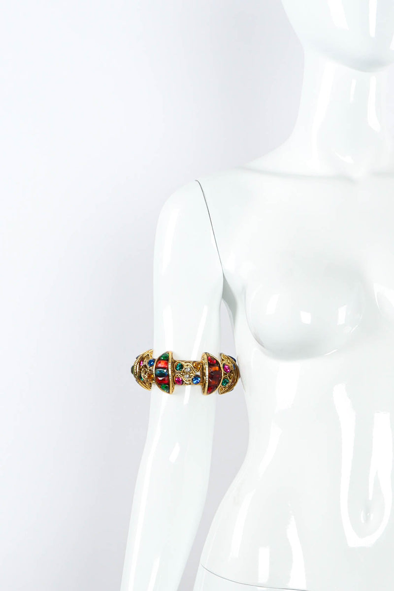 Vintage Chunky Jeweled Baroque Armband on mannequin front arm @ Recess LA
